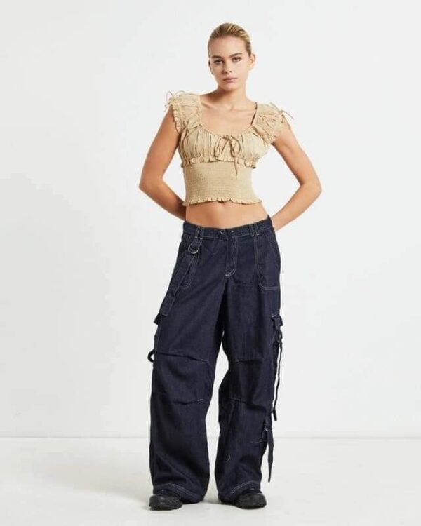 Denim Cargo pant